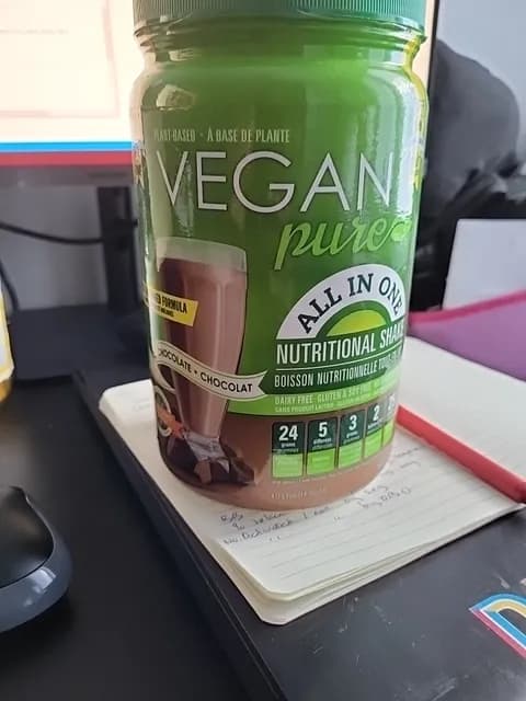 Vegan Pure Plant Based All In One Chocolate Nutritional Shake