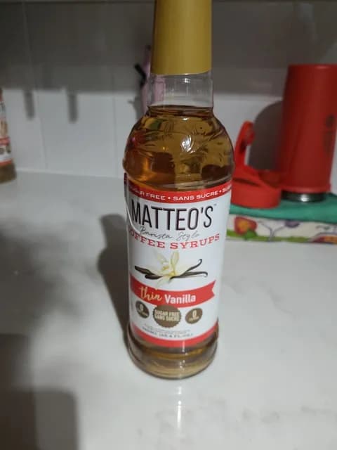 Matteo'S Barista Style Coffee Syrups Thin Vanilla