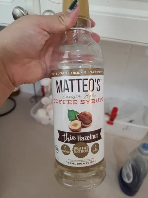 Matteo'S Barista Style Coffee Syrups Thin Hazelnut