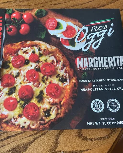 Oggi Pizza Margherita Tomato Mozzarella Basil