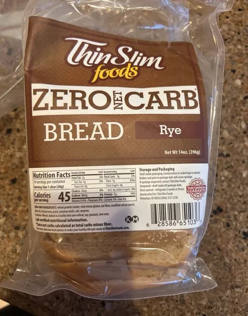 Thin Slim Foods Zero Net Carb Rye Bread