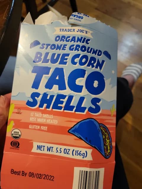 Trader Joe's Organic Stone Ground Blue Corn Taco Shells