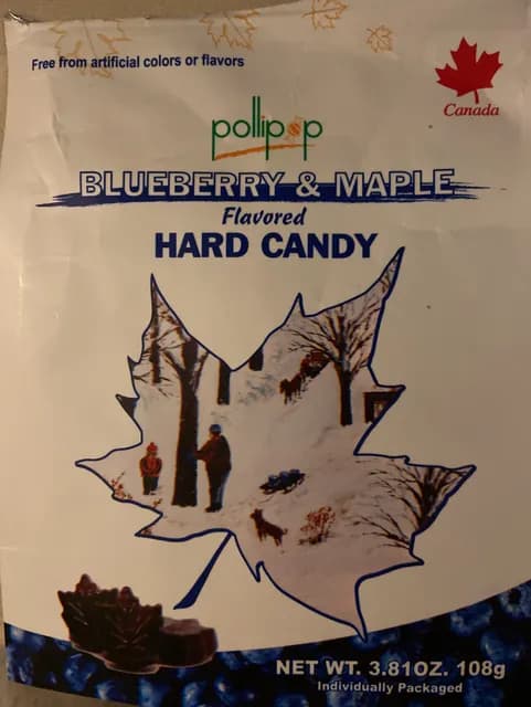 Pollipop Blueberry & Maple Flavored Hard Candy
