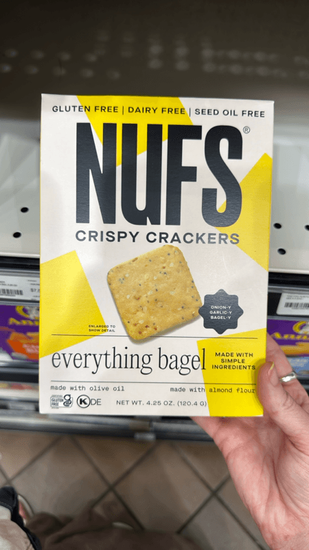 Nufs Everything Bagel Crispy Crackers