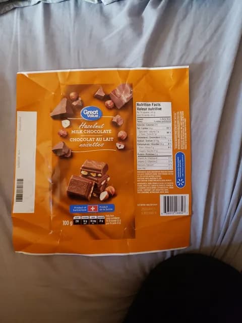 Great Value Hazelnut Milk Chocolate
