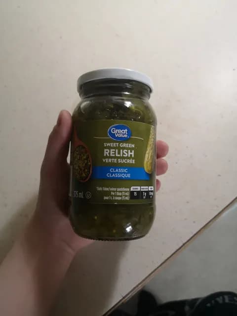Great Value Sweet Green Relish Classic