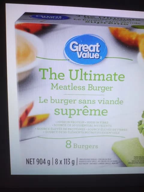Great Value The Ultimate Meatless Burger