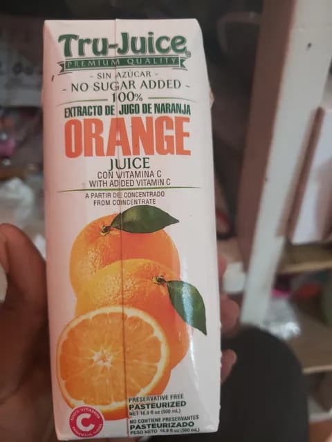Tru-Juice No Sugar Added 100% Orange Juice