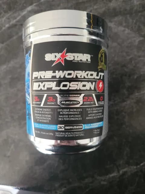 Six Star Pro Nutrition Pre-Workout Explosion Blue Raspberry