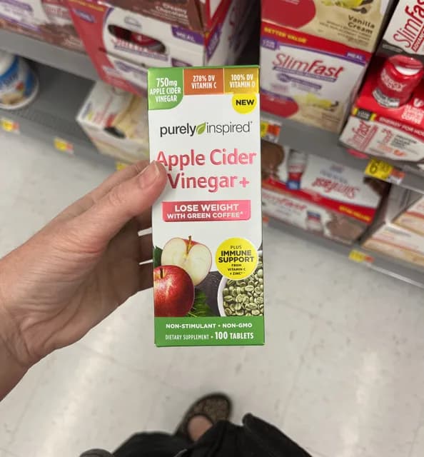 Purely Inspired Apple Cider Vinegar+ Tablets, Lose Weight With Green Coffee