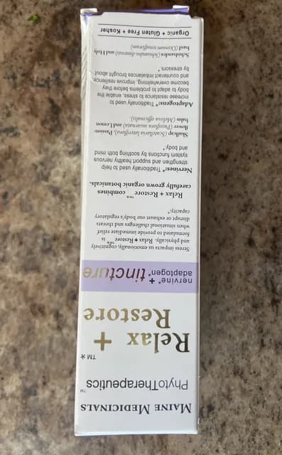 Maine Medicinals Phyto Therapeutics Relax + Restore Nervine + Adaptogen Tincture