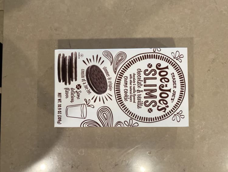 Trader Joe's Joe-joe's Slims Chocolate & Vanilla Creme Cookie