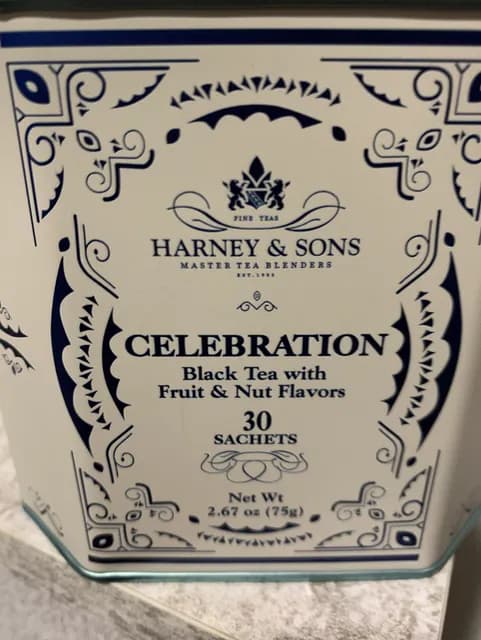 Harney & Sons Celebration Black Tea With Fruit & Nut Flavors