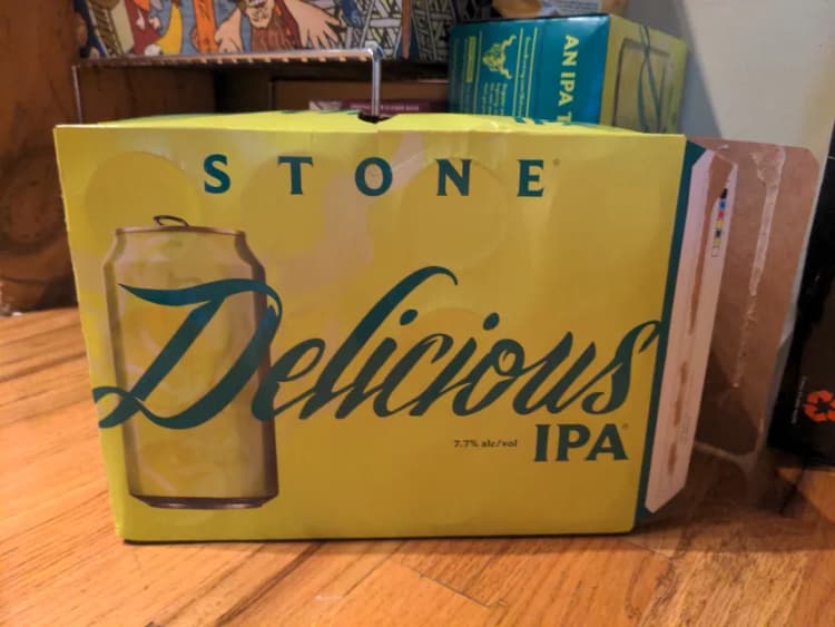 Stone Delicious Ipa Twelve Oz Cans, Gluten Reduced