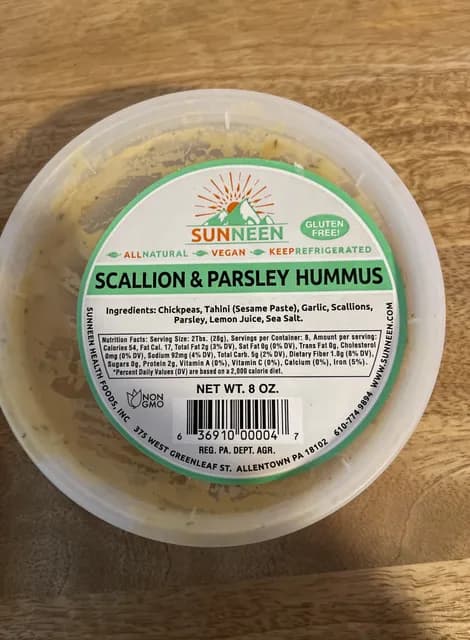 Sunneen Scallion & Parsley Hummus