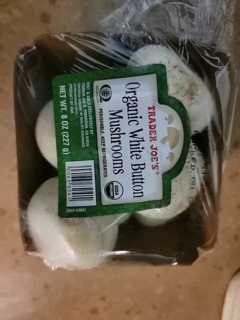 Trader Joe'S Organic White Button Mushrooms