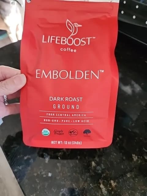 Lifeboost Coffee Embolden Dark Roast Ground