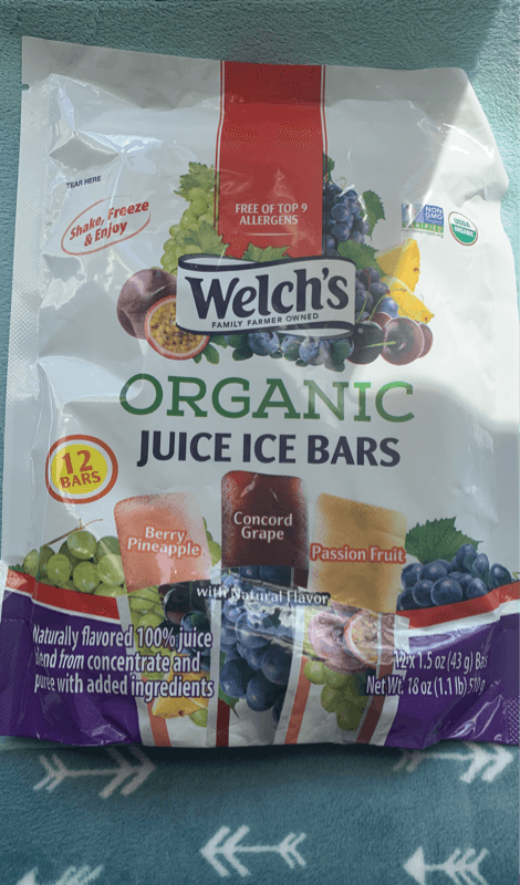 Welch'S Berry Pineapple, Concord Grape, Passion Fruit Organic Juice Ice Bars