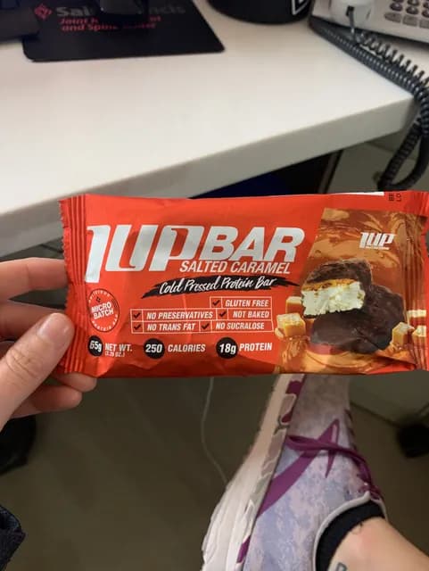 1Upbar Salted Caramel Cold Pressed Protein Bar