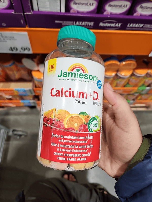 Jamieson Calcium + D3 Cherry, Strawberry, Orange