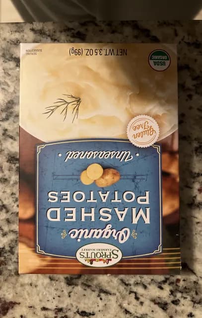 Sprouts Organic Mashed Potatoes Unseasoned
