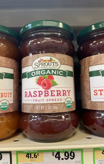 Sprouts Farmers Market Organic Raspberry Fruit Spread