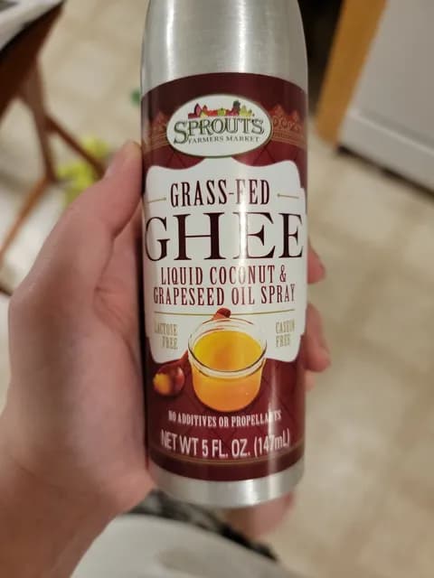 Sprouts Farmers Market Grass-Fed Ghee Liquid Coconut & Grapeseed Oil Spray
