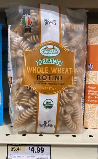 Sprouts Farmers Market Organic Whole Wheat Rotini