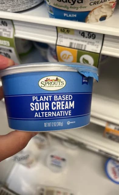 Is it Egg Free? Sprouts Farmers Market Plant Based Sour Cream Alternative