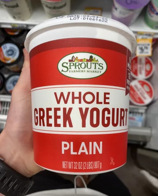 Sprouts Farmers Market Plain Whole Greek Yogurt