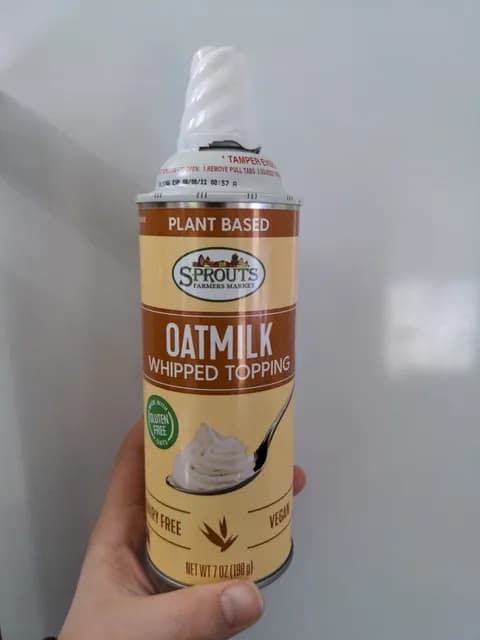 Sprouts Farmers Market Plant Based Oatmilk Whipped Topping