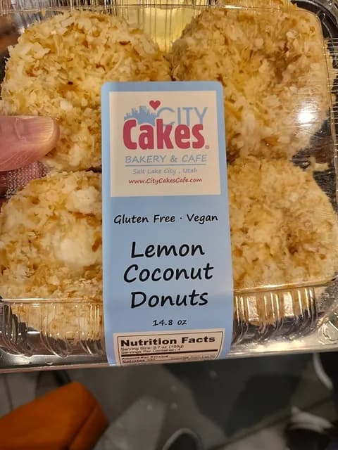 City Cakes Bakery & Cafe Lemon Coconut Donuts