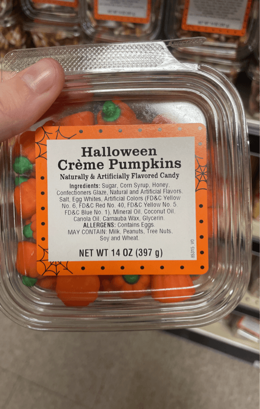 Halloween Creme Pumpkins Naturally & Artificially Flavored Candy
