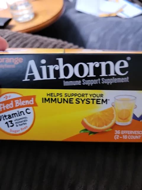Airborne Immune Support Supplement Zesty Orange
