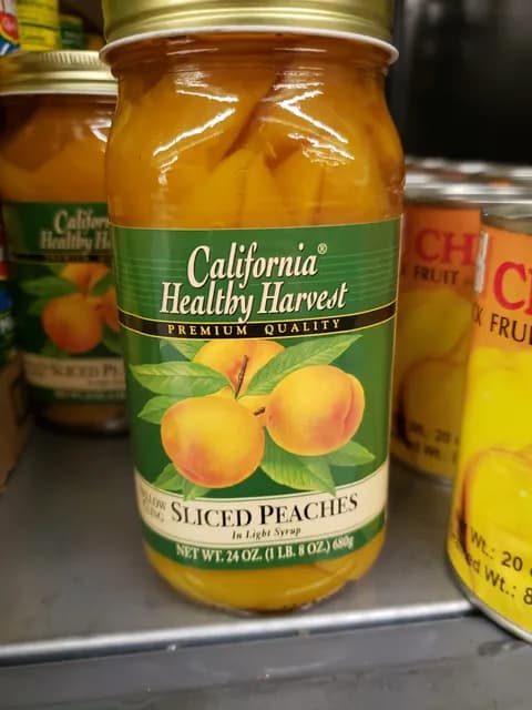 California Healthy Harvest Yellow Cling Sliced Peaches In Light Syrup
