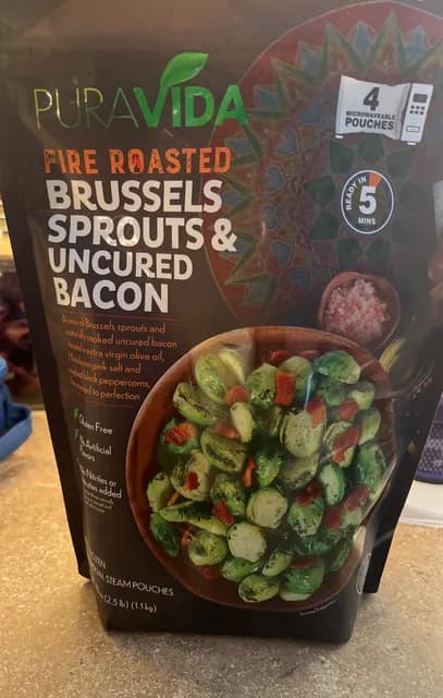 Puravida Fire Roasted Brussels Sprouts & Uncured Bacon