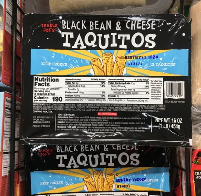 Is it Vegan? Trader Joe's Black Bean & Cheese Taquitos