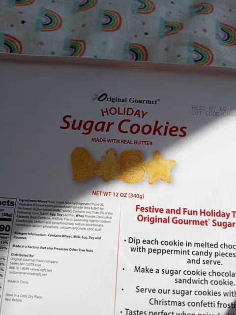 Original Gourmet Holiday Sugar Cookies