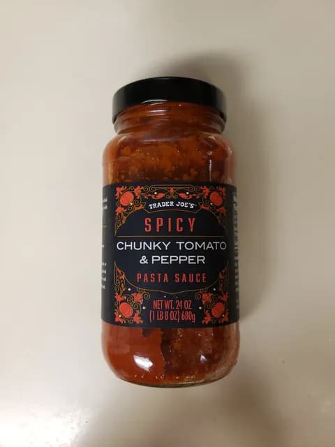 Trader Joe's Spicy Chunky Tomato & Pepper Pasta Sauce