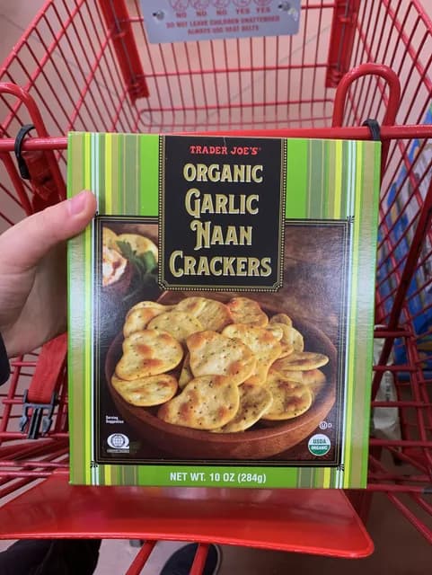 Trader Joe's Organic Garlic Naan Crackers
