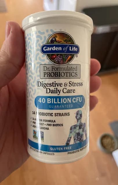 Garden Of Life Digestive & Stress Daily Care 40 Billion Cfu Probiotics 30 Vegetarian Capsules