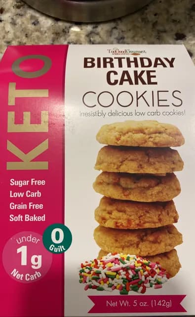 Too Good Gourmet Keto Birthday Cake Cookies