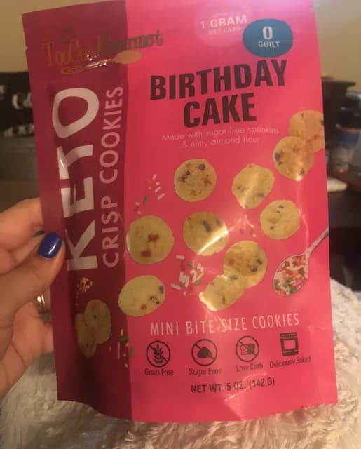 Too Good Gourmet Birthday Cake Keto Crisp Cookies