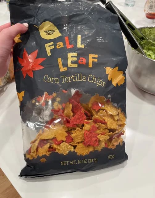 Is it Cashew Free? Trader Joe's Fall Leaf Corn Tortilla Chips