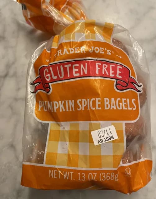 Trader Joe's Gluten Free Pumpkin Spice Bagels