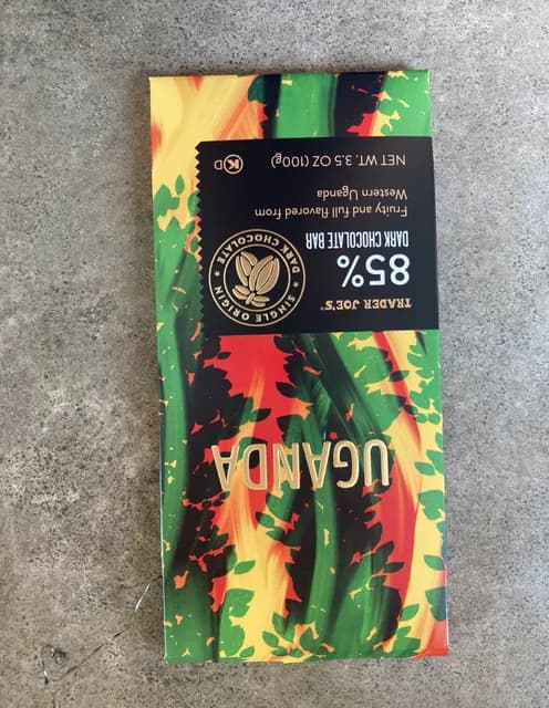 Is it Artificial Food Coloring Free? Trader Joe's 85% Dark Chocolate Bar From Uganda