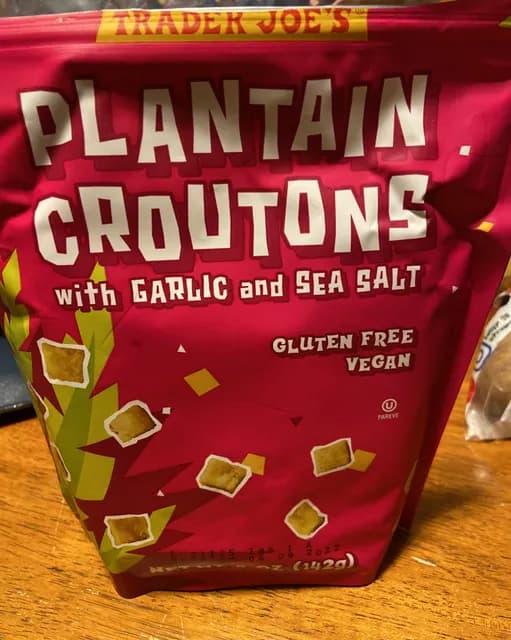 Is it Mustard Free? Trader Joe's Plantain Croutons With Garlic And Sea Salt