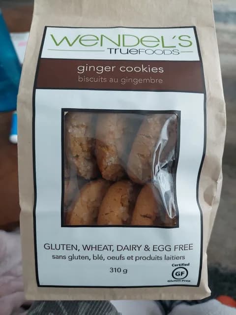 Wendel'S True Foods Ginger Cookies
