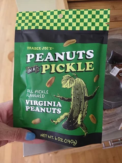 Trader Joe'S Peanuts In A Pickle Dill Pickle Flavored Virginia Peanuts