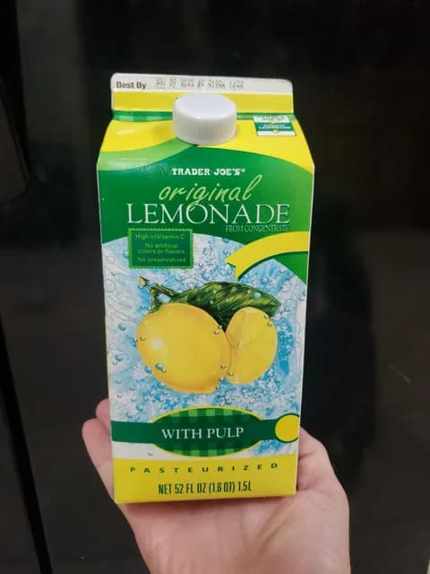 Trader Joe'S Original Lemonade With Pulp